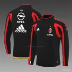 Retro AC Milan Black Half Zipper Jacket