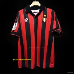 Retro AC Milan Home Champion League Jersey With Patches