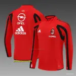 Retro AC Milan Red Half Zipper Jacket