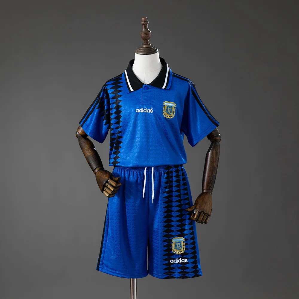 Argentina 1994 Away Retro Kids Kit Jersey Argentina 1994 Away Retro Kids Kit Jersey