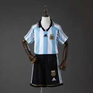 Argentina 1998 Home Retro Kids Kit Jersey