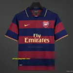 Retro Arsenal Third Dark BlueMaroon Jersey