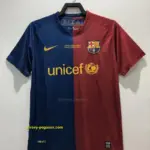 Retro Barcelona Home Champions Version Soccer Jersey
