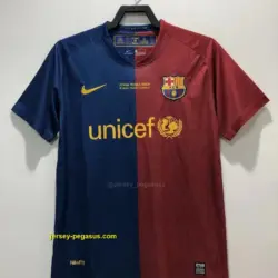 Retro Barcelona Home Champions Version Soccer Jersey
