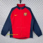 Retro Barcelona Home Red Full Zipper Windbreaker