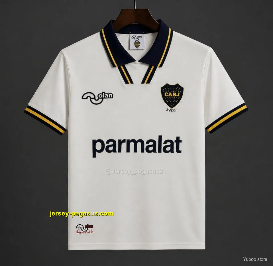 Retro Boca Juniors Away White Jersey Retro Boca Juniors Away White Jersey