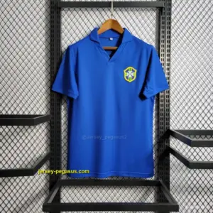 Retro Brazil Away Blue Jersey