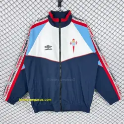 Retro Celta NavyWhite Full Zipper Windbreaker