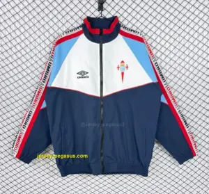 Retro Celta NavyWhite Full Zipper Windbreaker