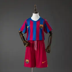 Barcelona Home (League Edition) Retro Kids Kit Jersey