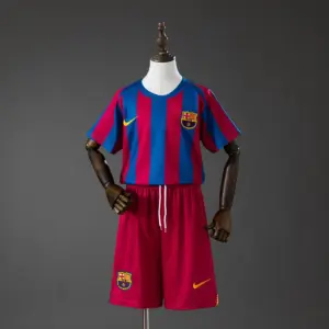 Barcelona Home (League Edition) Retro Kids Kit Jersey