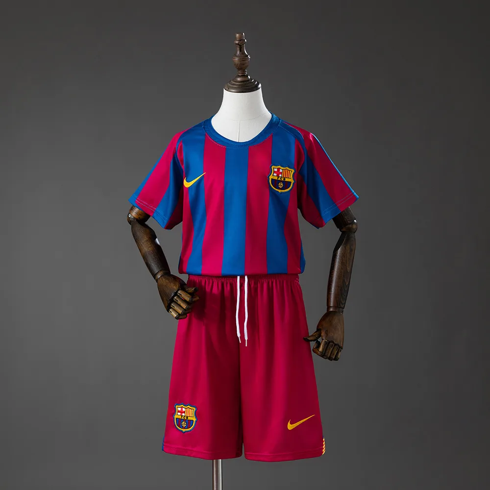 Barcelona Home (League Edition) Retro Kids Kit Jersey Barcelona Home (League Edition) Retro Kids Kit Jersey