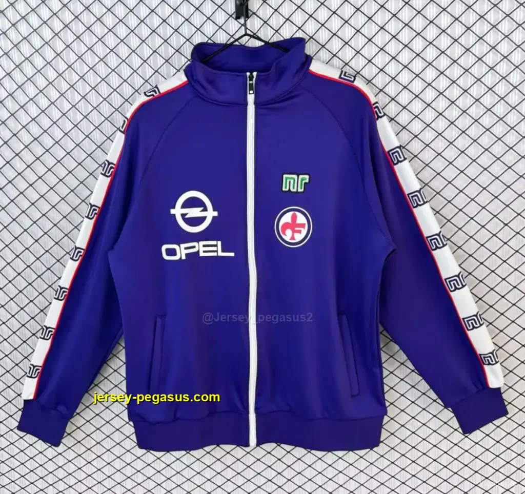 Retro Fiorentina Home Purple Full Zipper Windbreaker