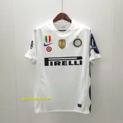 Retro Inter Milan Away White Jersey With Full Patches