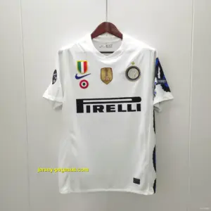 Retro Inter Milan Away White Jersey With Full Patches