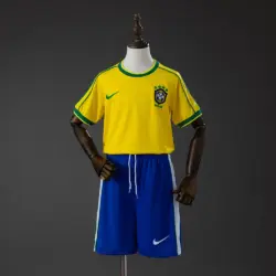 Brazil 1998 Home Retro Kids Kit Jersey