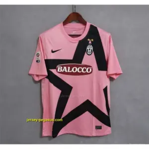 Retro Juventus Away Pink Jersey With Serie A Patch