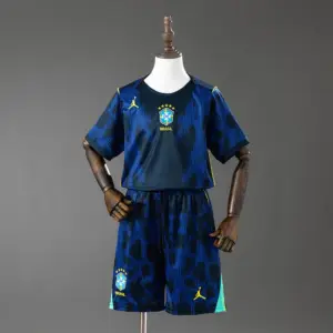Brazil 2026 Away Kids Kit Jersey