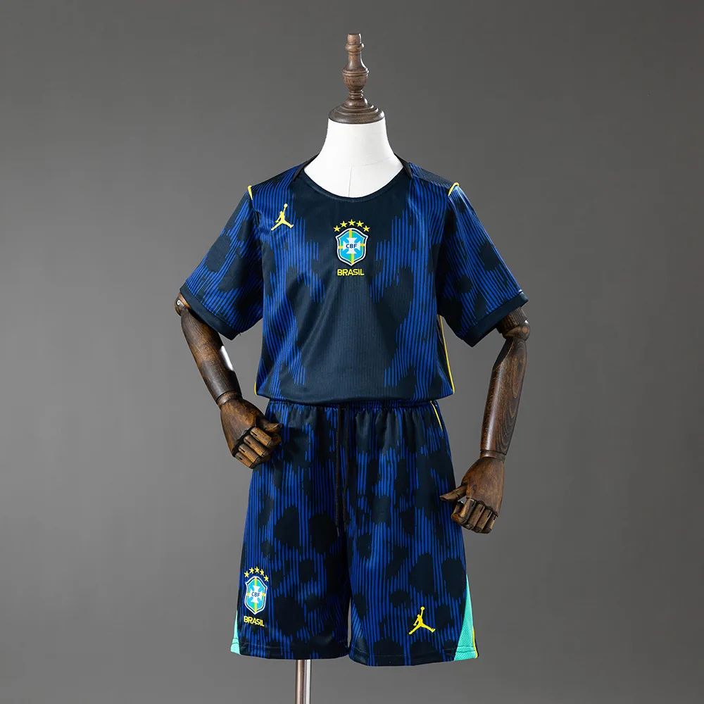 Brazil 2026 Away Kids Kit Jersey