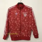 Retro Liverpool Home Red Full Zipper Jacket Soccer Jersey