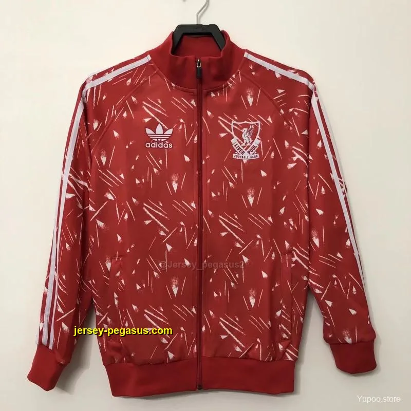 Retro Liverpool Home Red Full Zipper Jacket Soccer Jersey Retro Liverpool Home Red Full Zipper Jacket Soccer Jersey