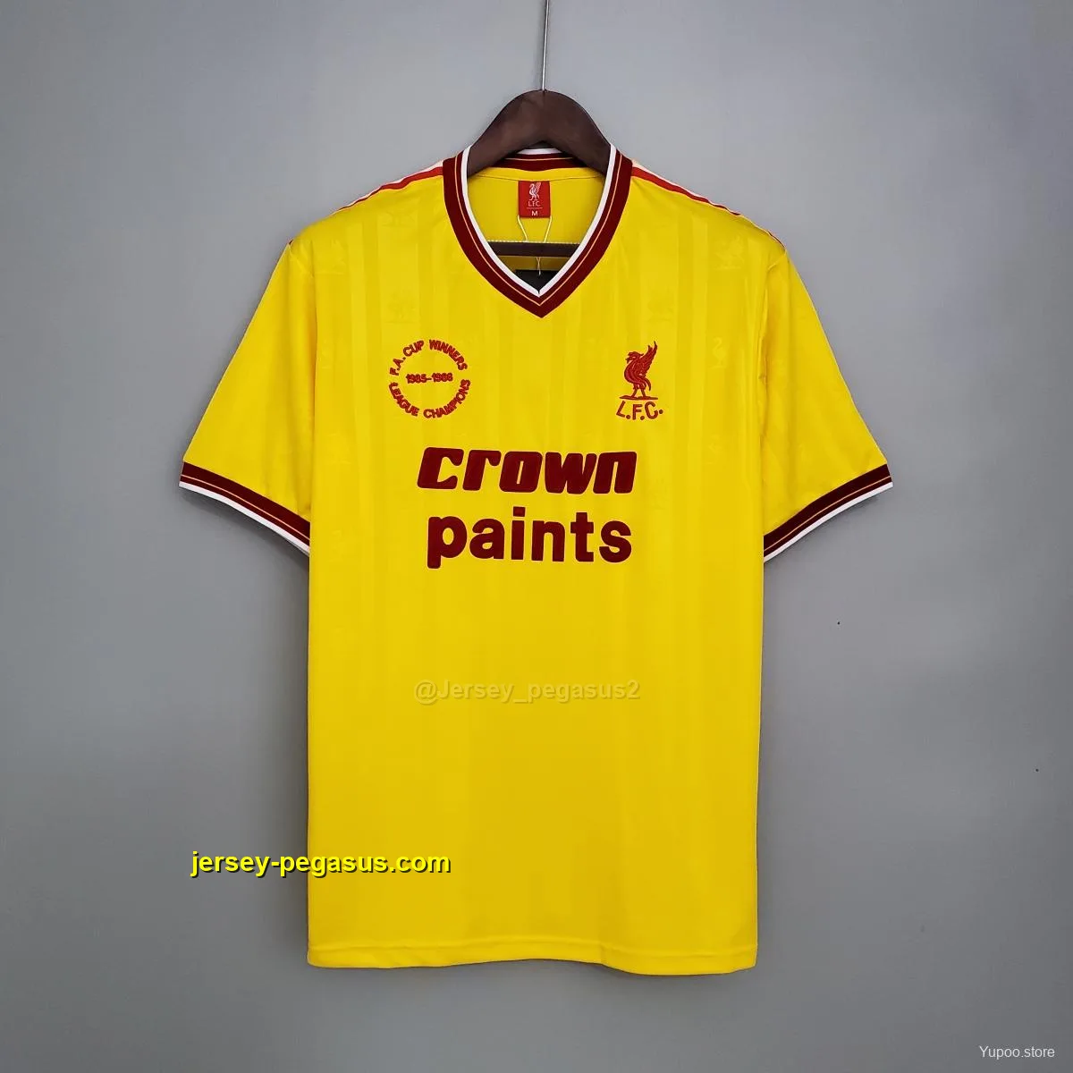 Retro Liverpool away yellow Soccer Jersey Retro Liverpool away yellow Soccer Jersey