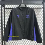 B- black windbreaker jacket
