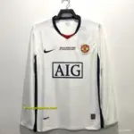 Retro Manchester United Away Champions Version Soccer Jersey