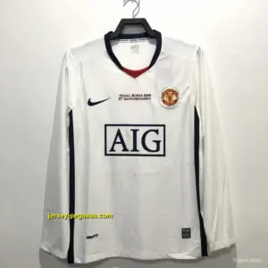 Retro Manchester United Away Champions Version Soccer Jersey