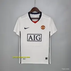 Retro Manchester United League Edition away White Soccer Jersey