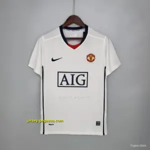 Retro Manchester United League Edition away White Soccer Jersey