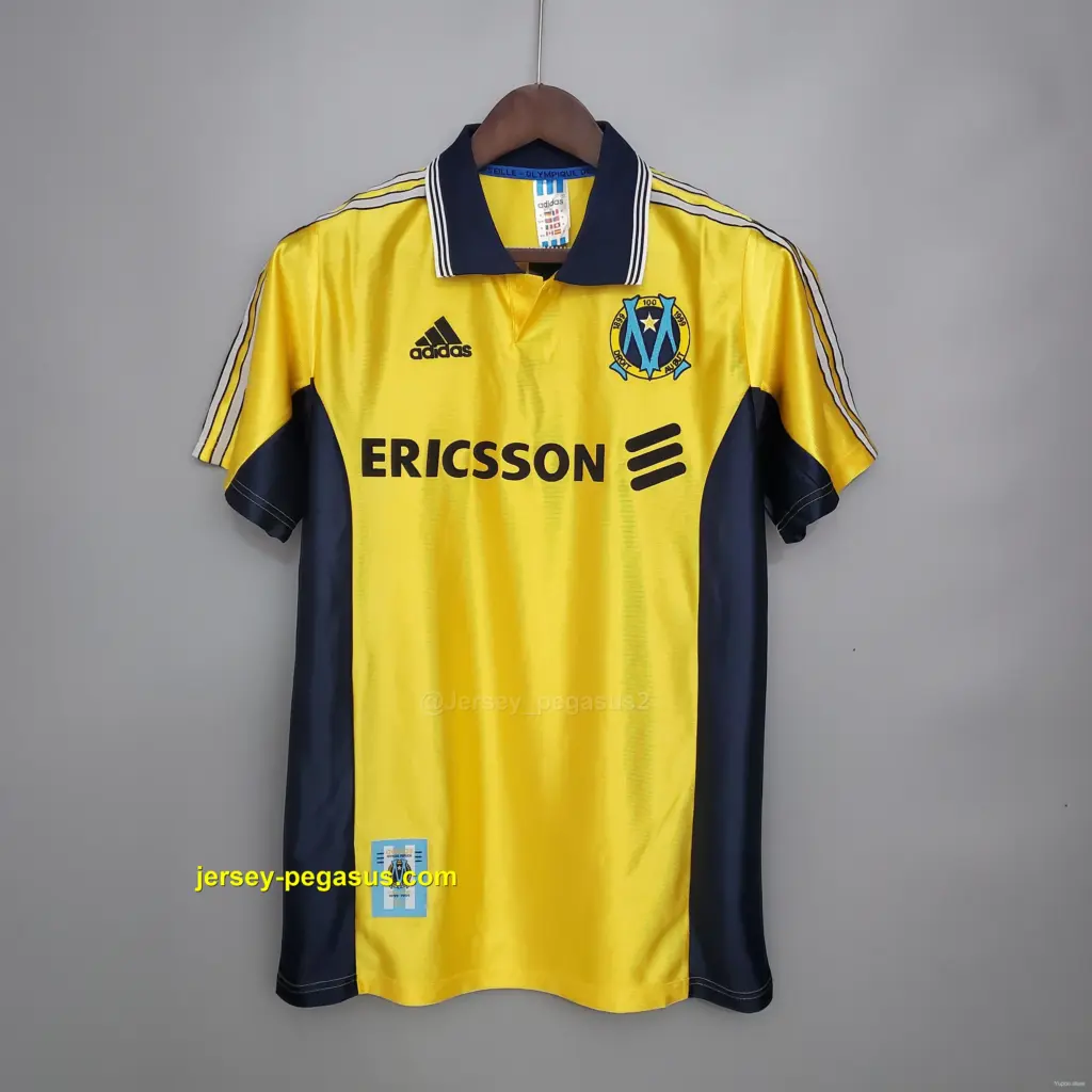 Retro Marseille away yellow Soccer Jersey