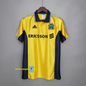 Retro Marseille away yellow Soccer Jersey