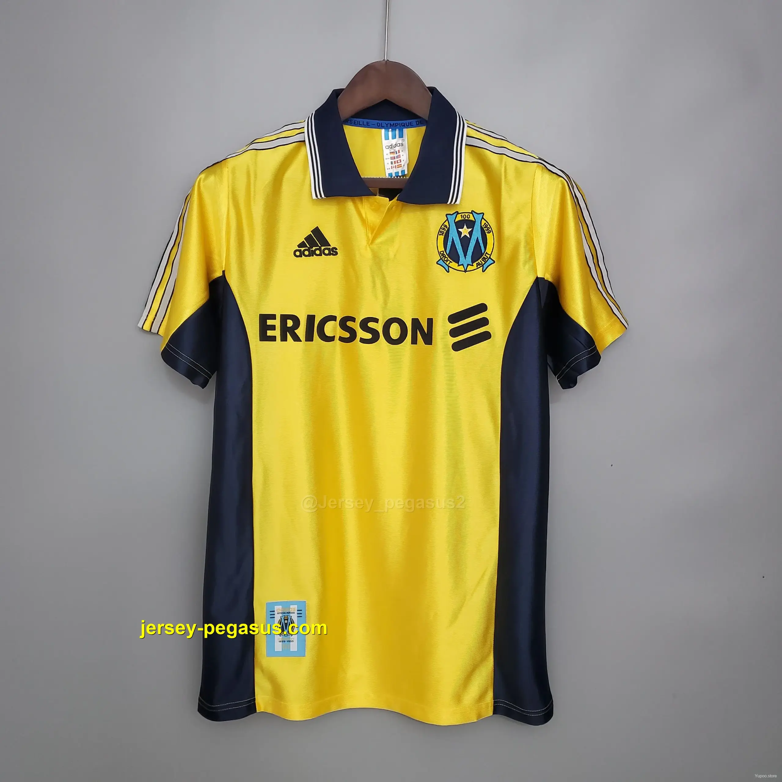 Retro Marseille away yellow Soccer Jersey Retro Marseille away yellow Soccer Jersey