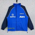 Retro Napoli BlueBlack Full Zipper Windbreaker