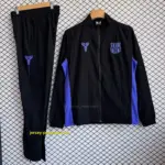 B- black windbreaker jacket+pants