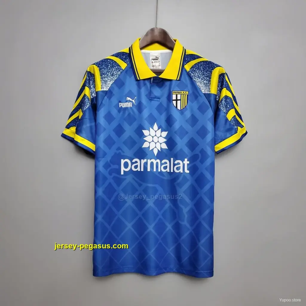 Retro Parma Blue Soccer Jersey