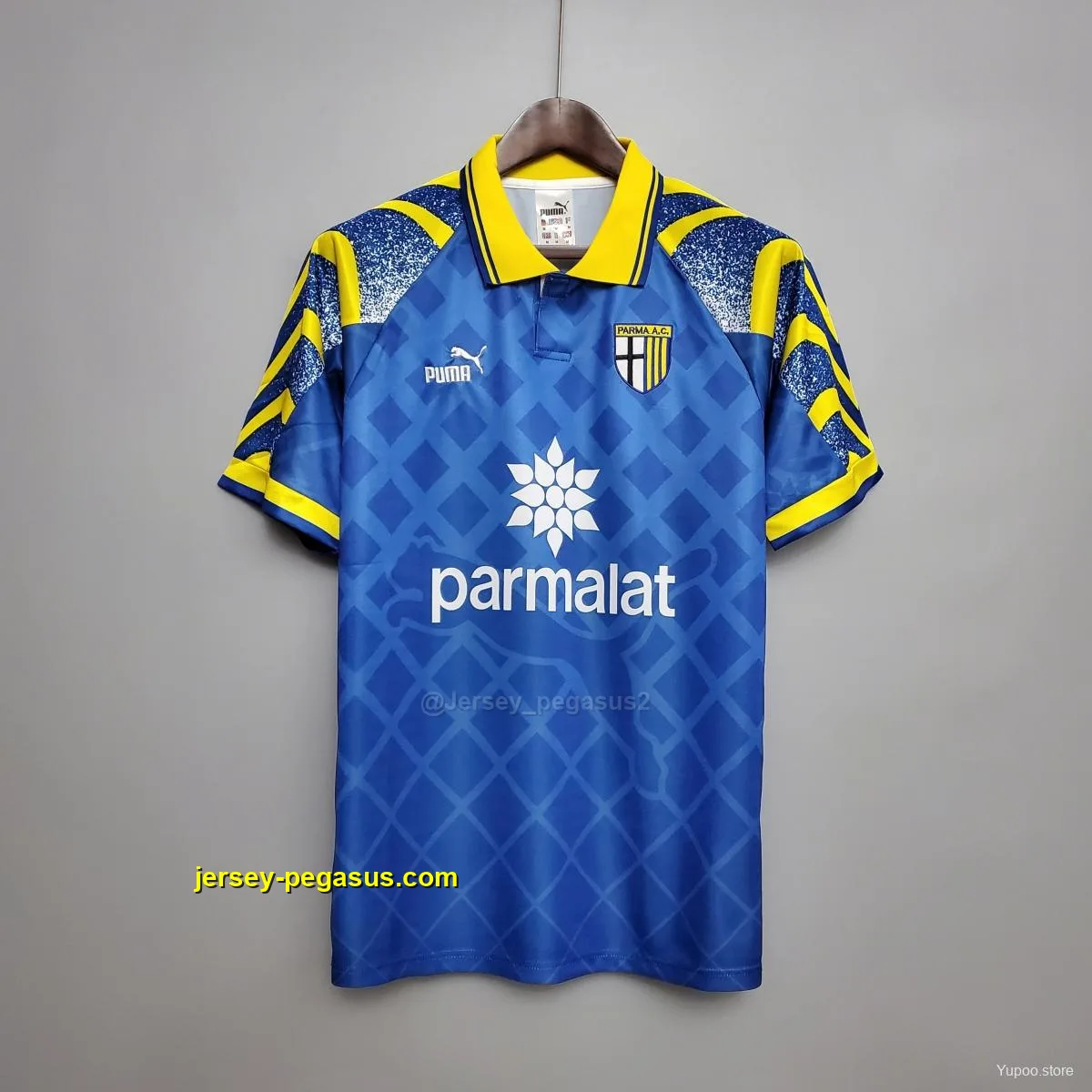Retro Parma Blue Soccer Jersey Retro Parma Blue Soccer Jersey