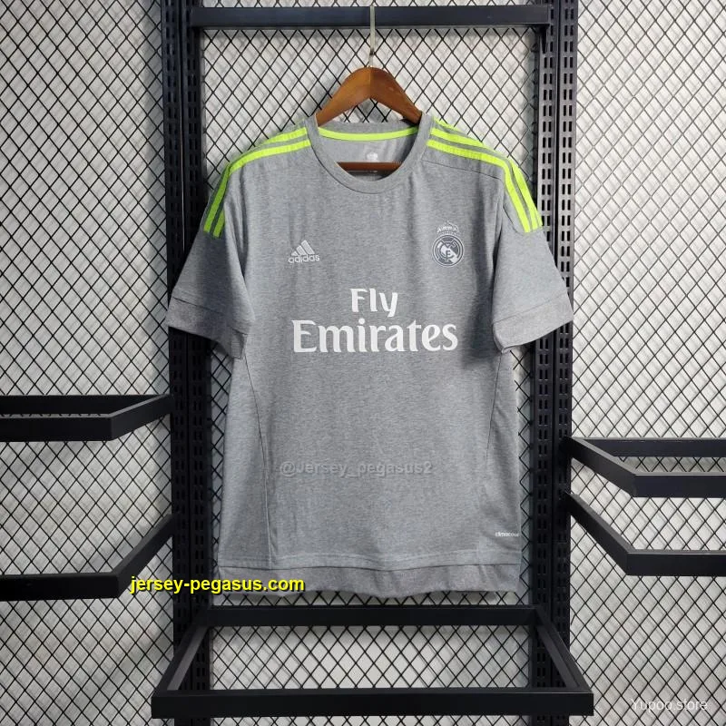 Retro Real Madrid Away Grey Soccer Jersey Retro Real Madrid Away Grey Soccer Jersey
