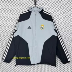 Retro Real Madrid BlackGrey Windbreaker