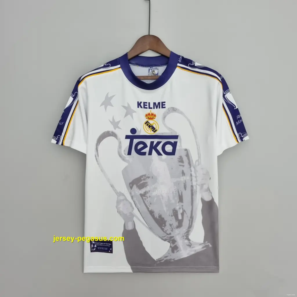 Retro Real Madrid Champions League 7 Champions Commemorative Edition Soccer Jers