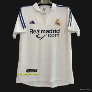 Retro Real Madrid Home Jersey League Version With Sponsor