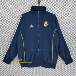 Retro Real Madrid Navy Windbreaker