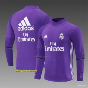 Retro Real Madrid Purple Half Zipper Jacket