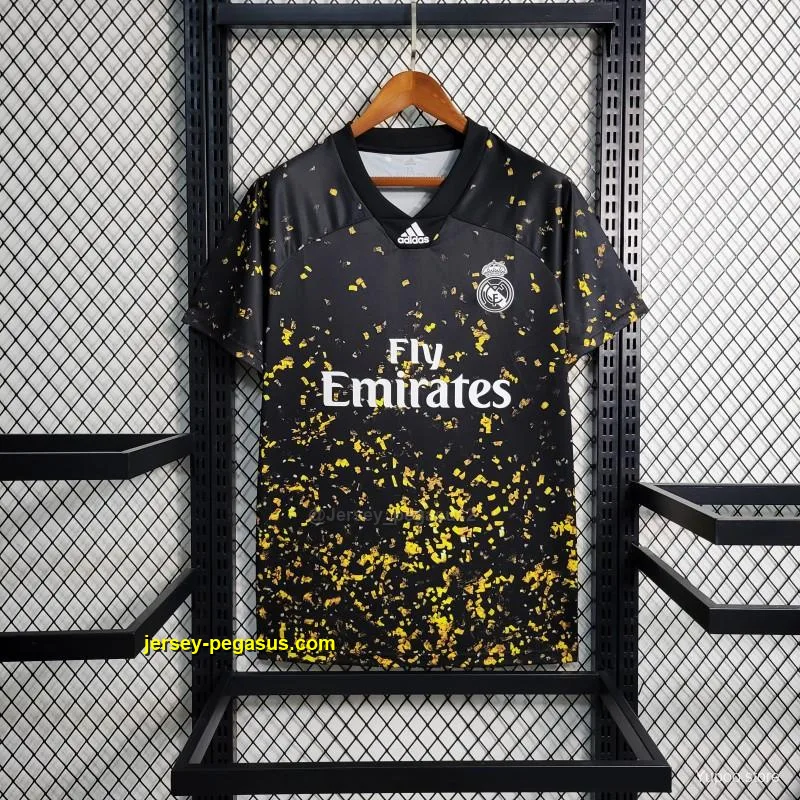 Retro Real Madrid Special Edition Black Gold Jersey Retro Real Madrid Special Edition Black Gold Jersey