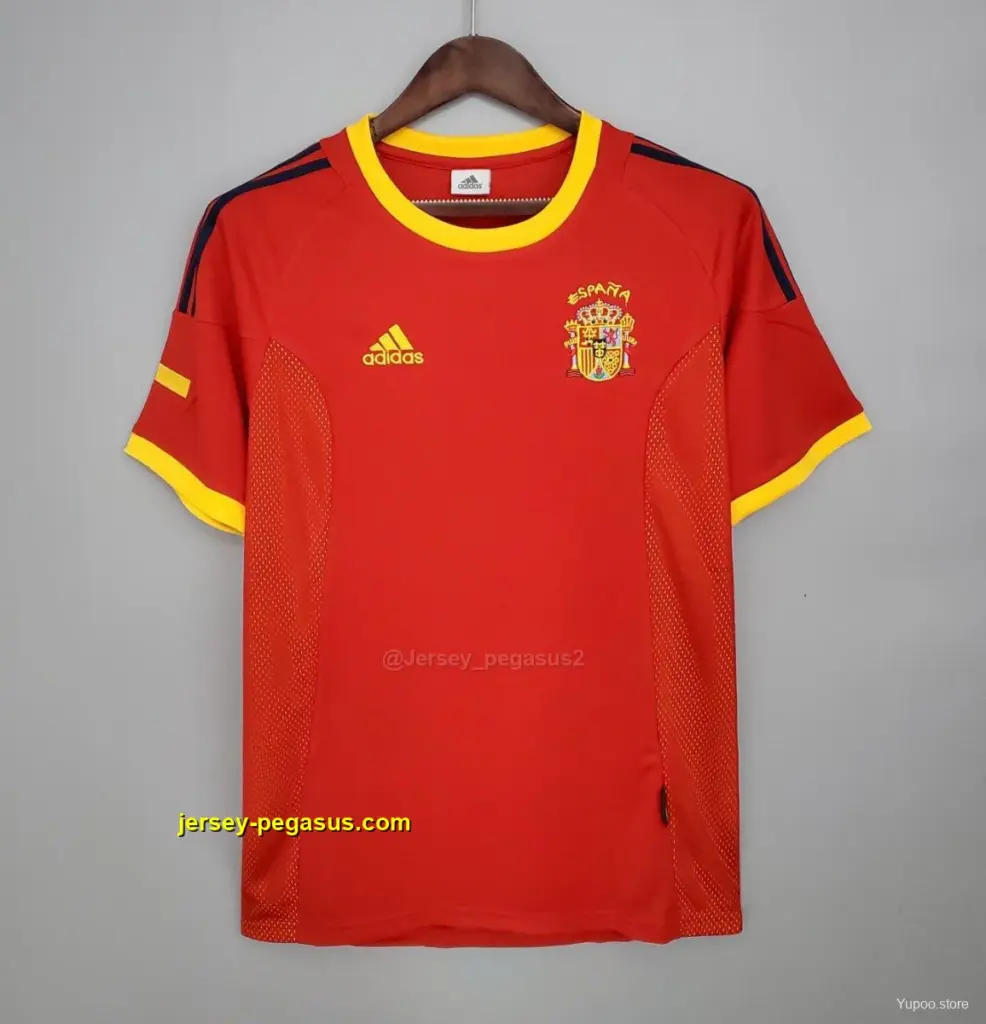 Retro Spain 2002 home Soccer Jersey
