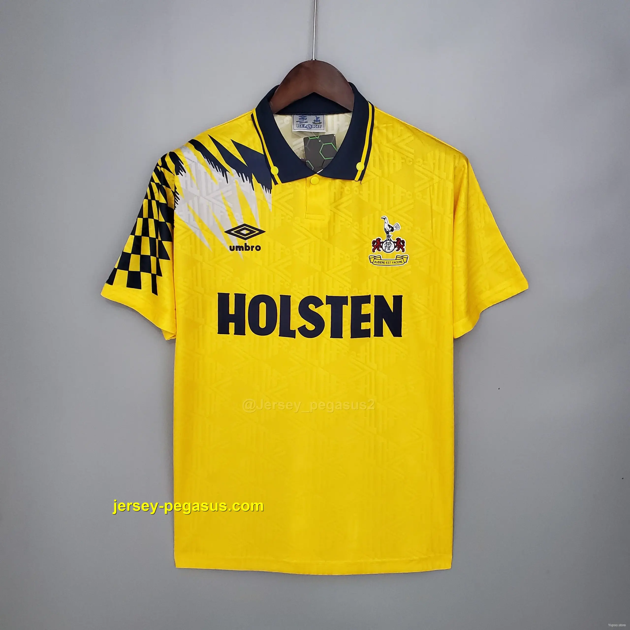Retro Tottenham Away Yellow Soccer Jersey Retro Tottenham Away Yellow Soccer Jersey