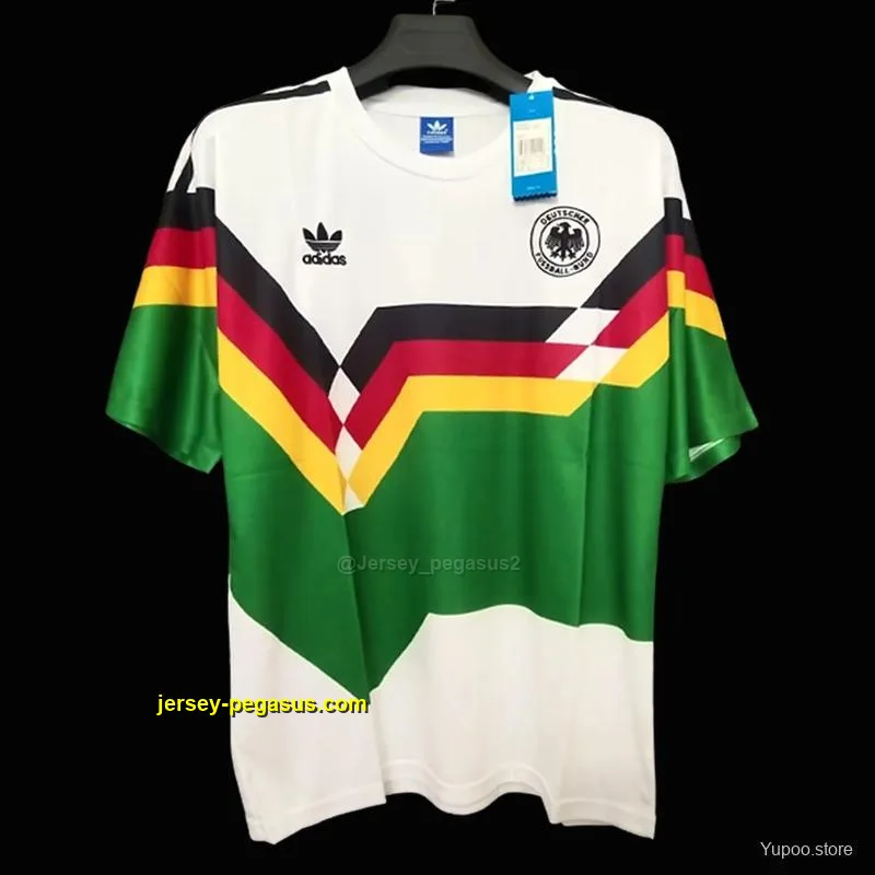 Retro1990 Germany Home With Mash-up Strip green Jersey Retro1990 Germany Home With Mash-up Strip green Jersey