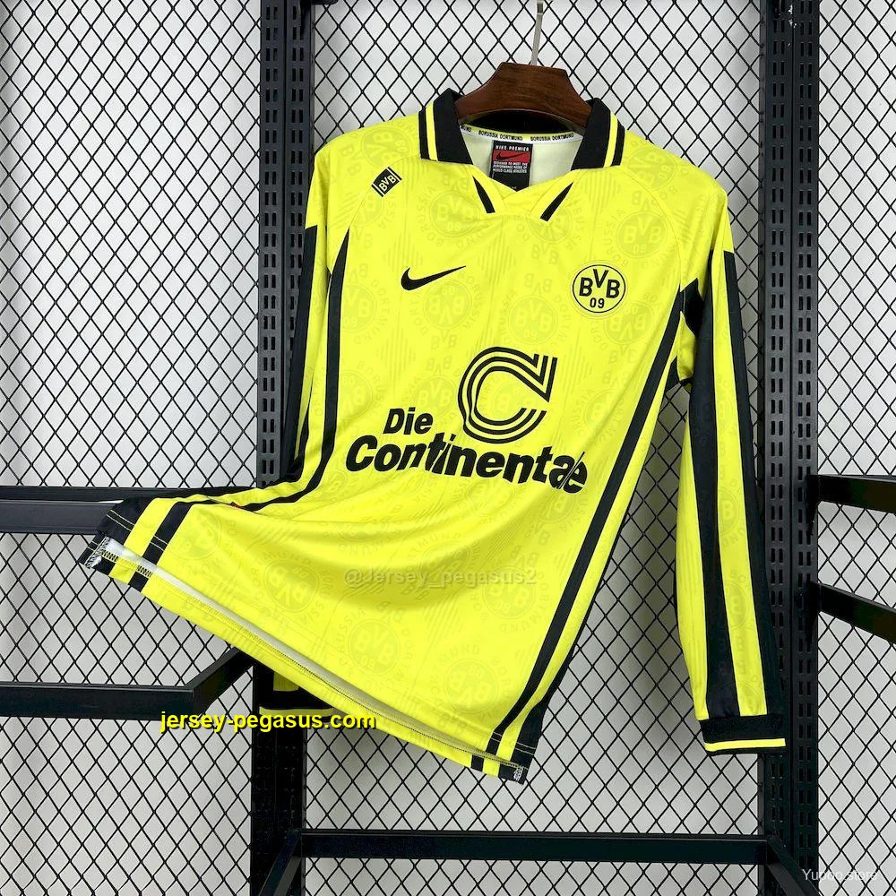 19 Retro Borussia Dortmund Home Long Sleeves Jersey 19 Retro Borussia Dortmund Home Long Sleeves Jersey