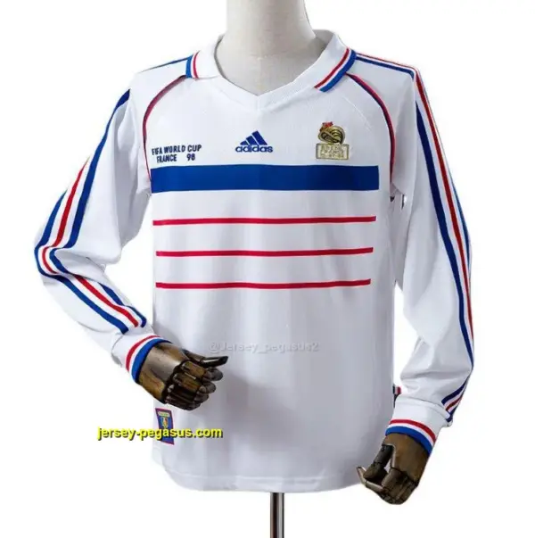 1998 Retro France Away Long Sleeve Jersey 1998 Retro France Away Long Sleeve Jersey